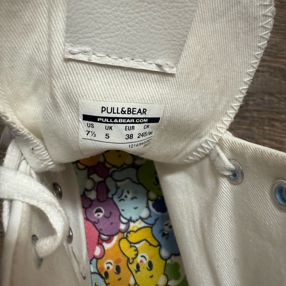 Pull&Bear 7.5 Care Bears collab Mint/New cond worn under 5 hours platform sneaks - Picture 9 of 15